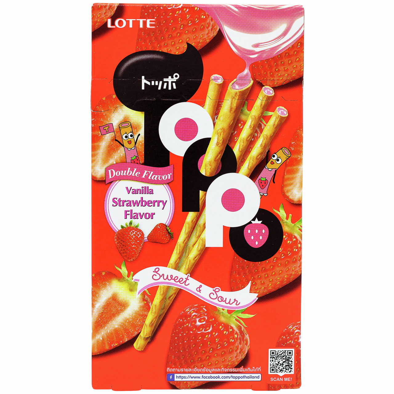 Палочки Lotte Toppo клубника, 40г