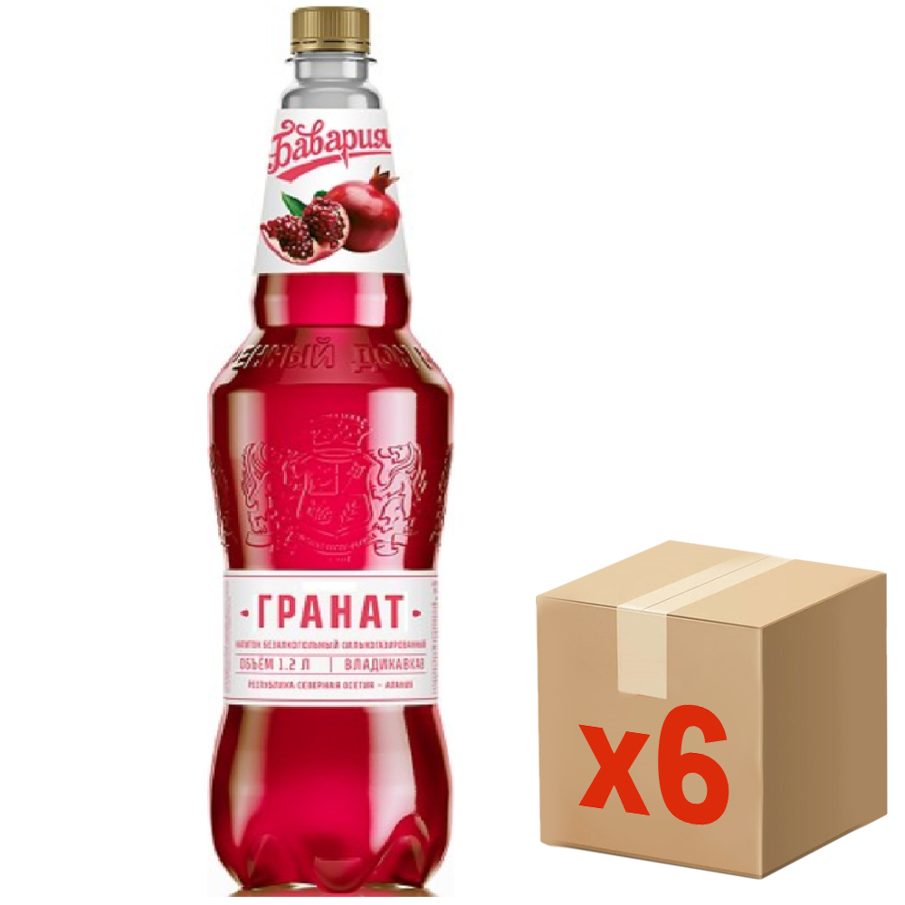 1,2Л ГАЗ НАПИТОК БАВАРИЯ ГРАНАТ ПЭТ