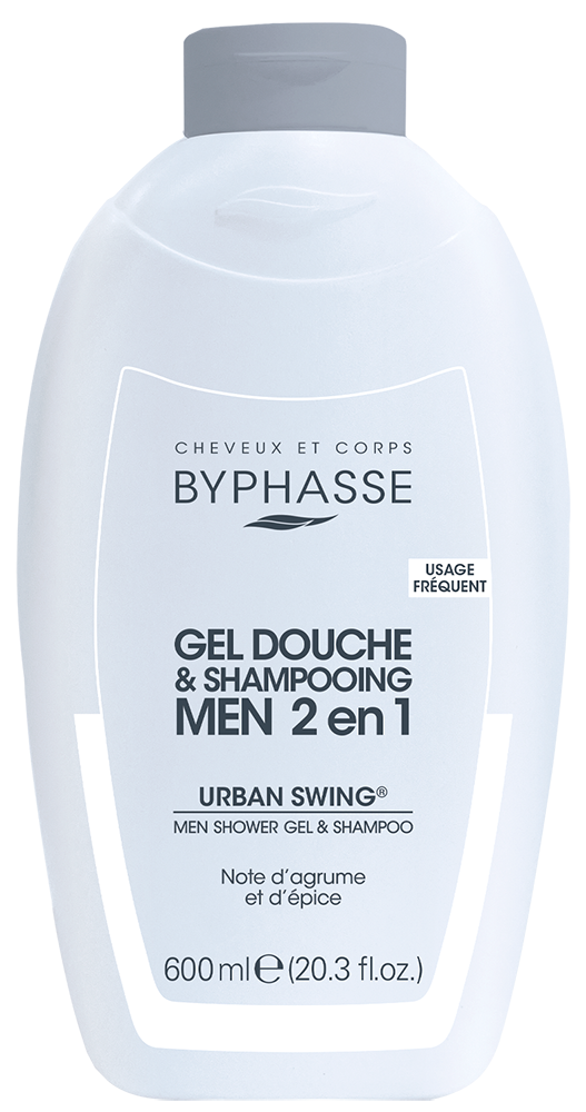 Гель для душа-шампунь Byphasse Men Urban Swing 2в1, 600мл