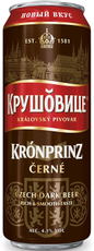 Пивной напиток Крушовице Черне темный, 0.43л