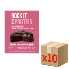 Бисквит Rock It With Шоколадный брауни с малиной протеиновый, 50г х 10 шт