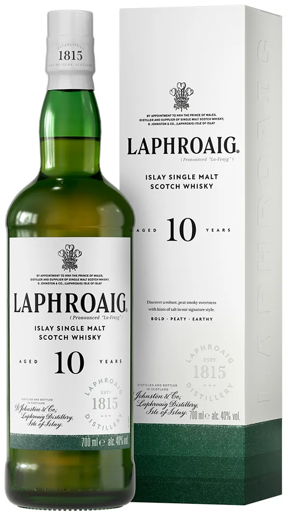 Изображение товара Шотландский виски Laphroaig 10 лет в подарочной упаковке 0.7л Изображение товара Шотландский виски Laphroaig 10 лет в подарочной упаковке 0.7л