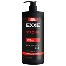 Гель для душа Exxe Men Strong 2 в 1 Сила и Энергия, 1л