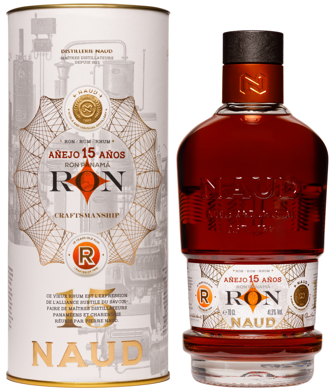 Ром Naud Anejo Panama 15 лет в подарочной упаковке, 0.7л