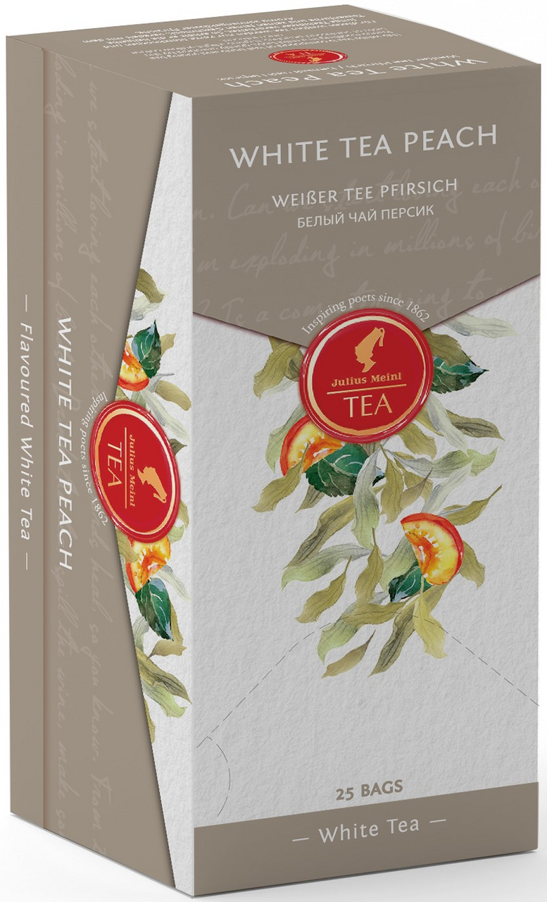 Изображение товара Чай белый Julius Meinl Персик (1.5г х 25шт), 37.5г Изображение товара Чай белый Julius Meinl Персик (1.5г х 25шт), 37.5г