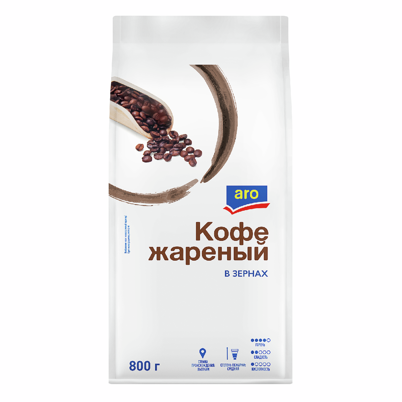aro Кофе робуста зерновой, 800г