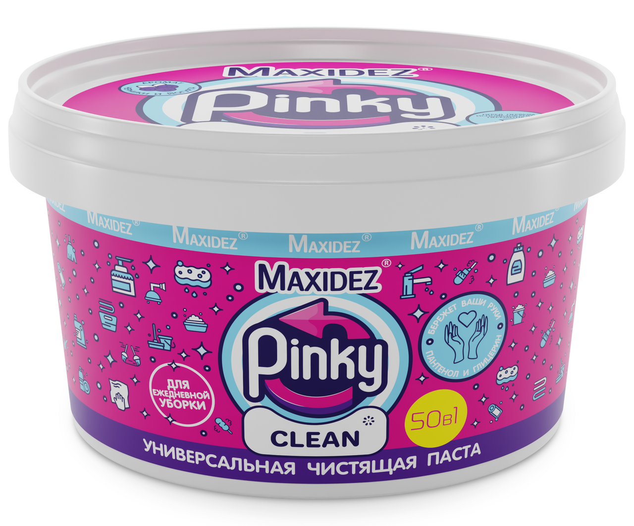 Изображение товара Паста чистящая Pinky Clean Maxidez универсальная 50в1, 800г Изображение товара Паста чистящая Pinky Clean Maxidez универсальная 50в1, 800г