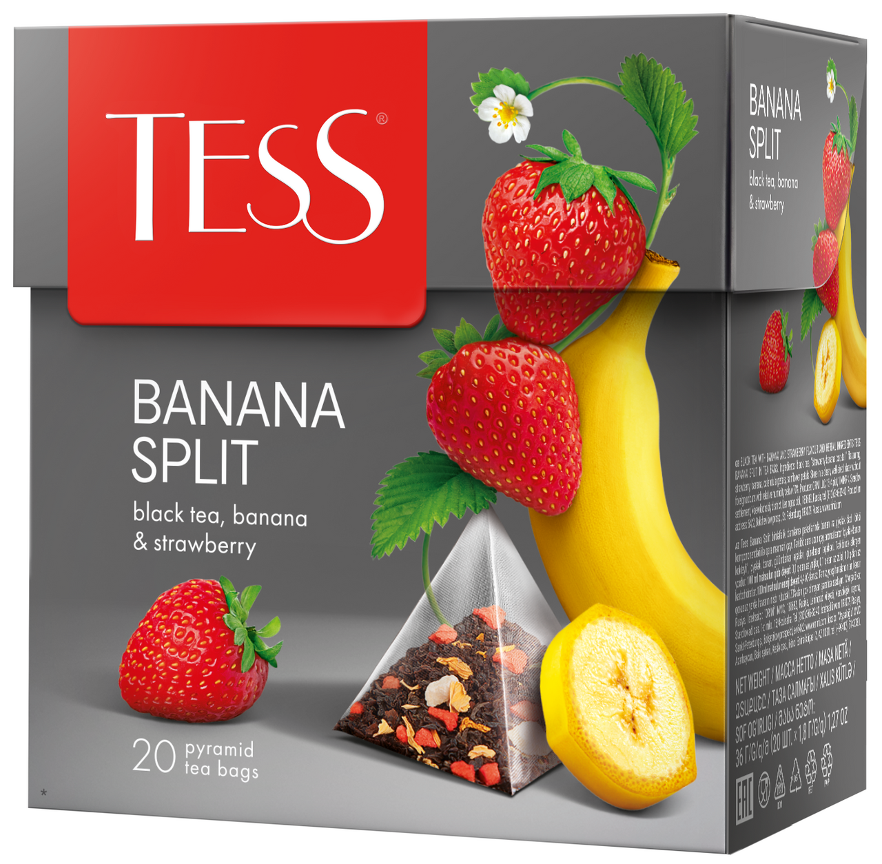 Изображение товара Чай черный Tess Банана Сплит (1.8г x 20шт), 36г Изображение товара Чай черный Tess Банана Сплит (1.8г x 20шт), 36г
