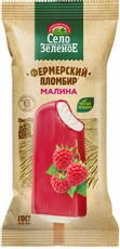 Мороженое пломбир Село Зеленое эскимо малина, 70г