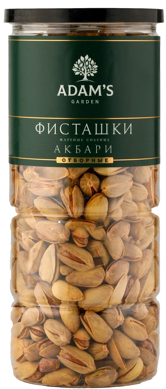 500Г ФИСТАШКИ АКБАРИ ADAM'S GARDEN ЖАРЕНЫЕ СОЛЕНЫЕ