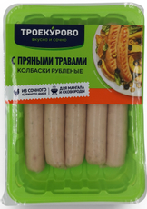 Колбаски куриные Троекурово рубленые пряные травы охлажденные, 380г