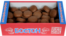 Печенье ТМ Бостон сдобное мини-буше в карамельной глазури, 450г