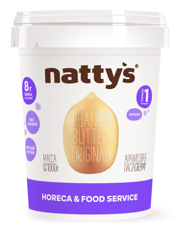 Паста арахисовая Nattys Original, 1кг