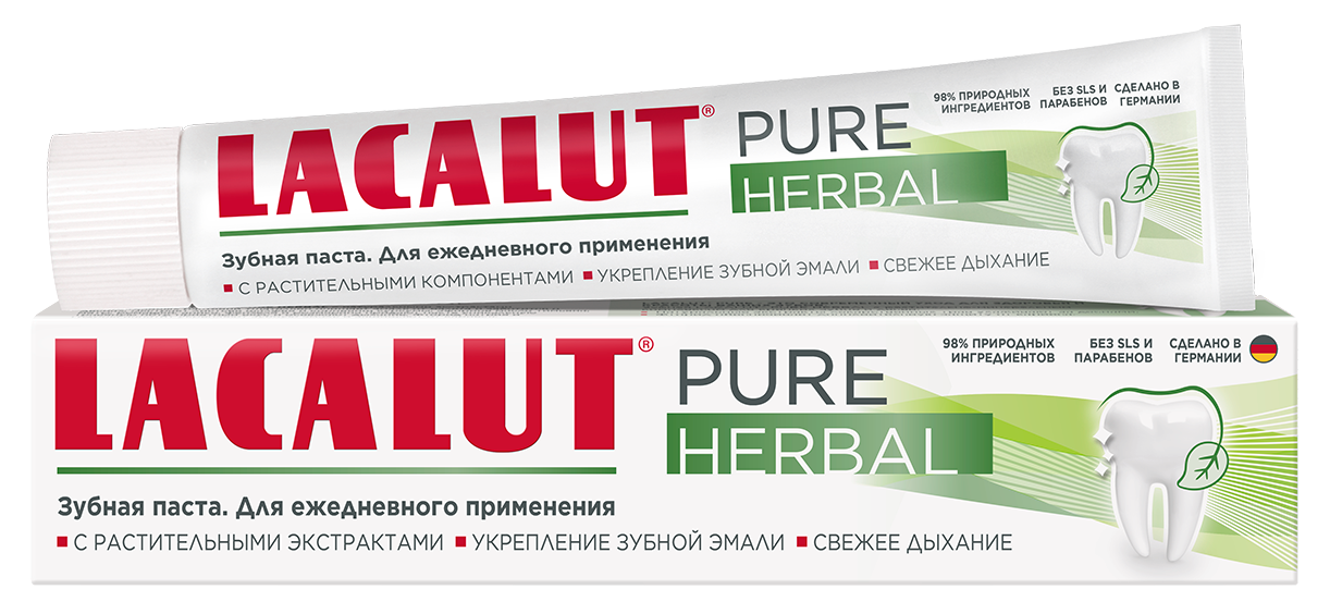 Изображение товара Зубная паста Lacalut Pure Herbal, 75мл
