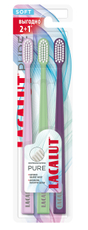 Зубная щетка Lacalut Pure мягкая, 2+1шт