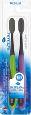 Зубная щетка Natusana Deep Clean средняя, 1+1шт
