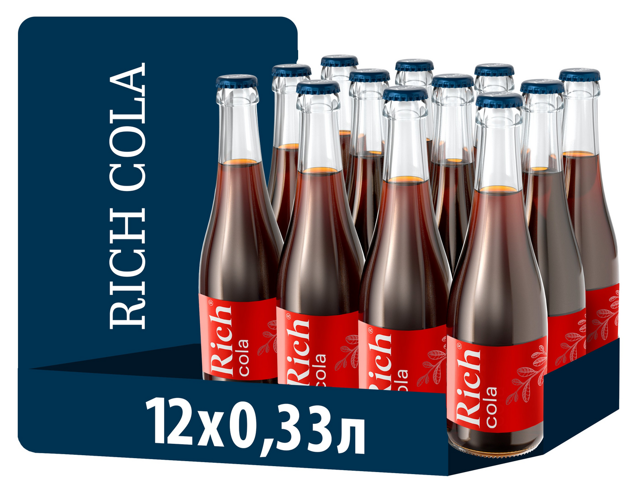 Напиток Rich Кола газированный, 330мл x 12 шт