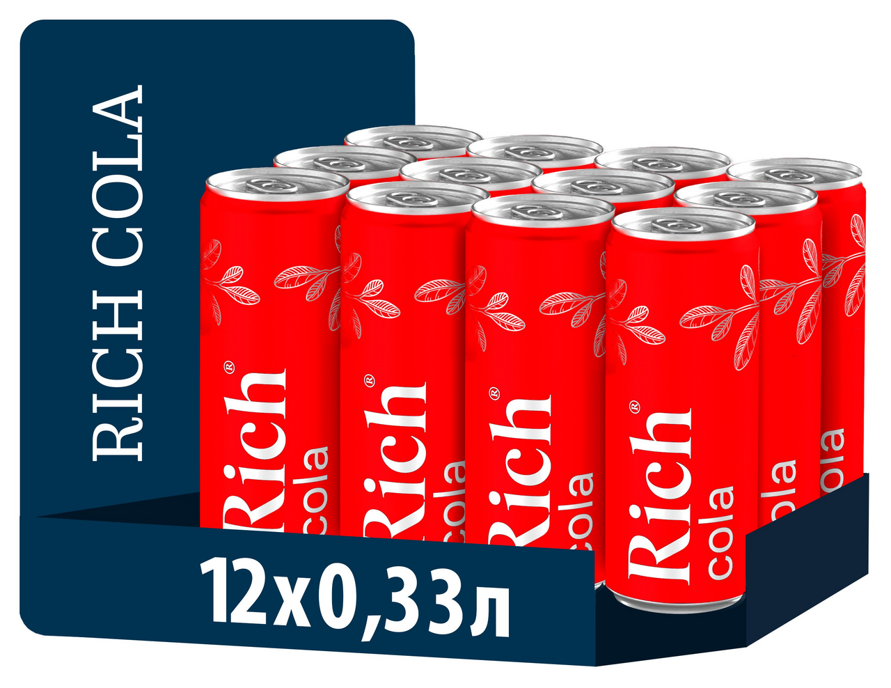 Напиток Rich Кола газированный, 330мл x 12 шт