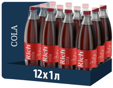 Напиток Rich Кола газированный, 1л x 12 шт