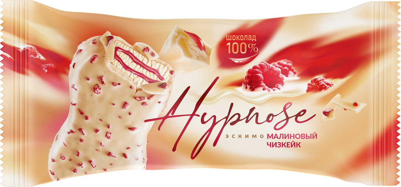 Мороженое сливочное Hypnose эскимо малиновый чизкейк, 80г