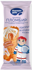 Мороженое пломбир Хорошее дело рожок вареная сгущенка и арахис, 110г