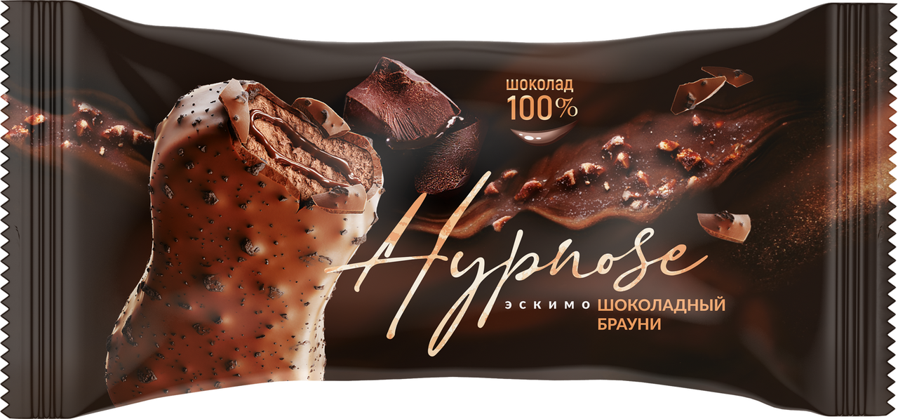 Мороженое сливочное Hypnose эскимо шоколадный брауни, 80г