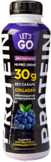 Напиток Let's Go Protein безлактозный обезжиренный черника, 340г