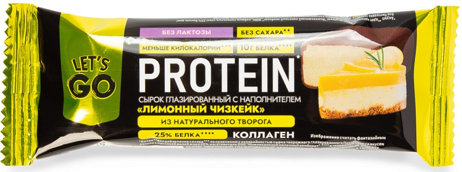 Сырок глазированный Let's Go Protein лимонный чизкейк 5%, 40г