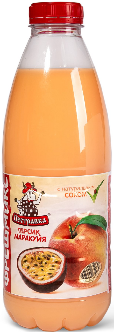 Напиток сывороточный Пестравка Фрешмикс персик и маракуйя, 900г