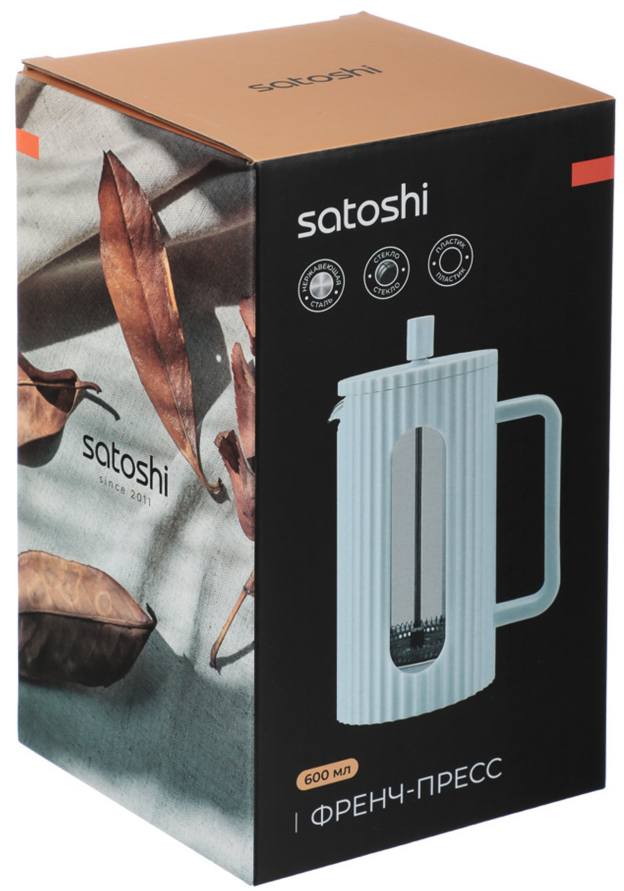 Изображение товара Френч-пресс Satoshi Форман 600мл стильный и надежный для кофе и чая Изображение товара Френч-пресс Satoshi Форман 600мл стильный и надежный для кофе и чая