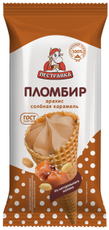 Мороженое пломбир Пестравка рожок арахис и соленая карамель, 100г