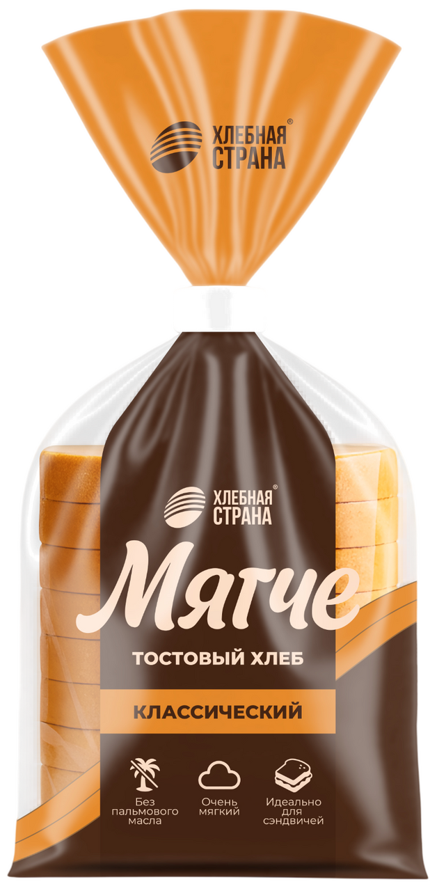 Хлеб Хлебная страна тостовый классический нарезка, 470г