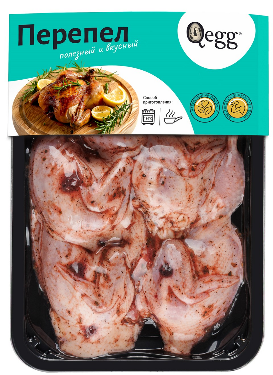 Полутушка перепела Qegg маринад клюква-брусника, ~350г