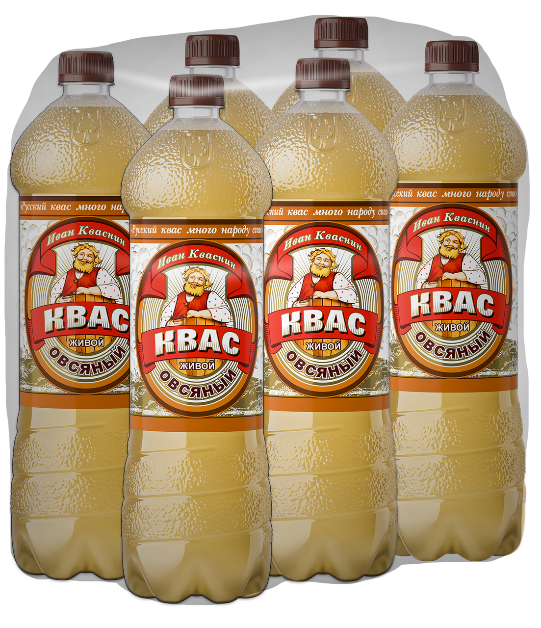 Квас Иван Квасин овсяный, 1.42л x 6 шт