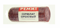 Колбаса Ремит Сервелат ореховый сырокопченый, ~400г