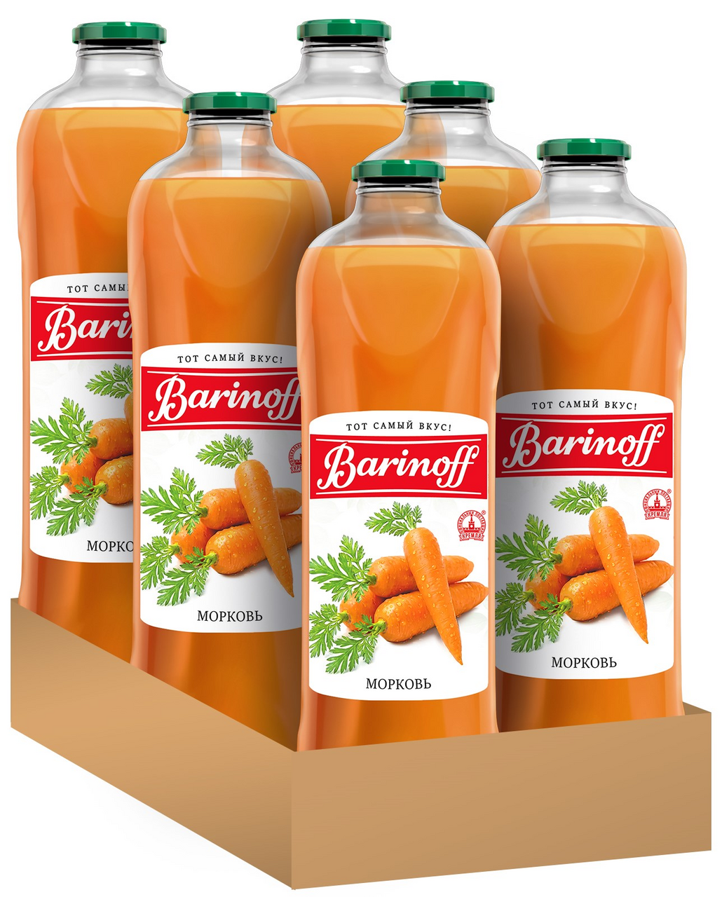 Нектар Barinoff морковный, 1л x 6 шт
