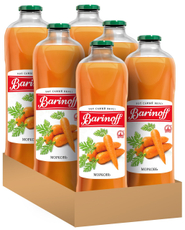 Нектар Barinoff морковный, 1л x 6 шт