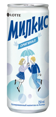 Напиток Lotte Милкис оригинальный газированный, 250мл