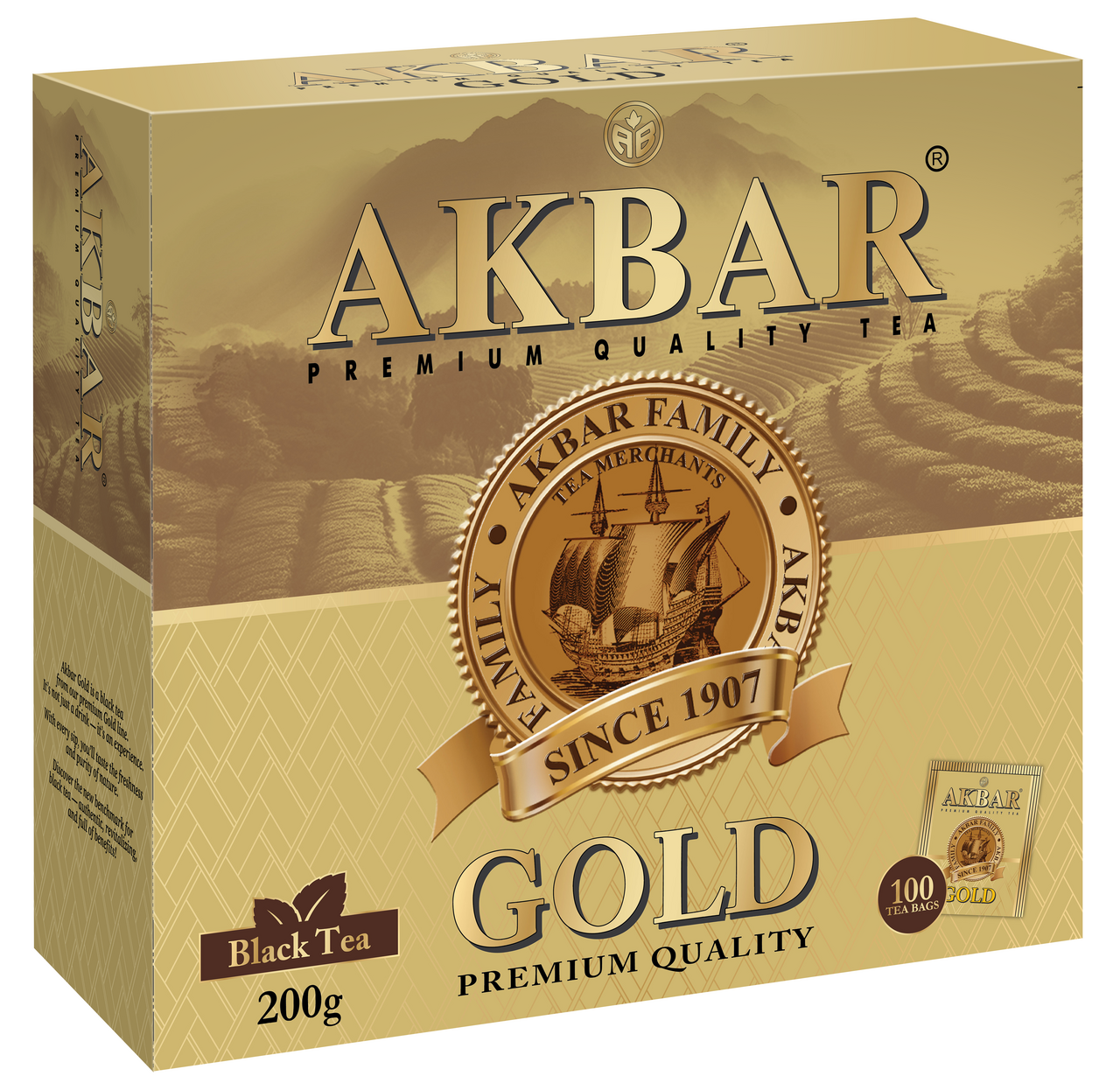 Чай черный Akbar (2г x 100шт), 200г