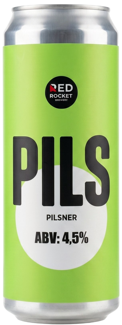Изображение товара Пиво Red Rocket Brewery Pils светлое, 0.45л