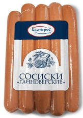 Сосиски Балтагрос Ганноверские вареные, 350г