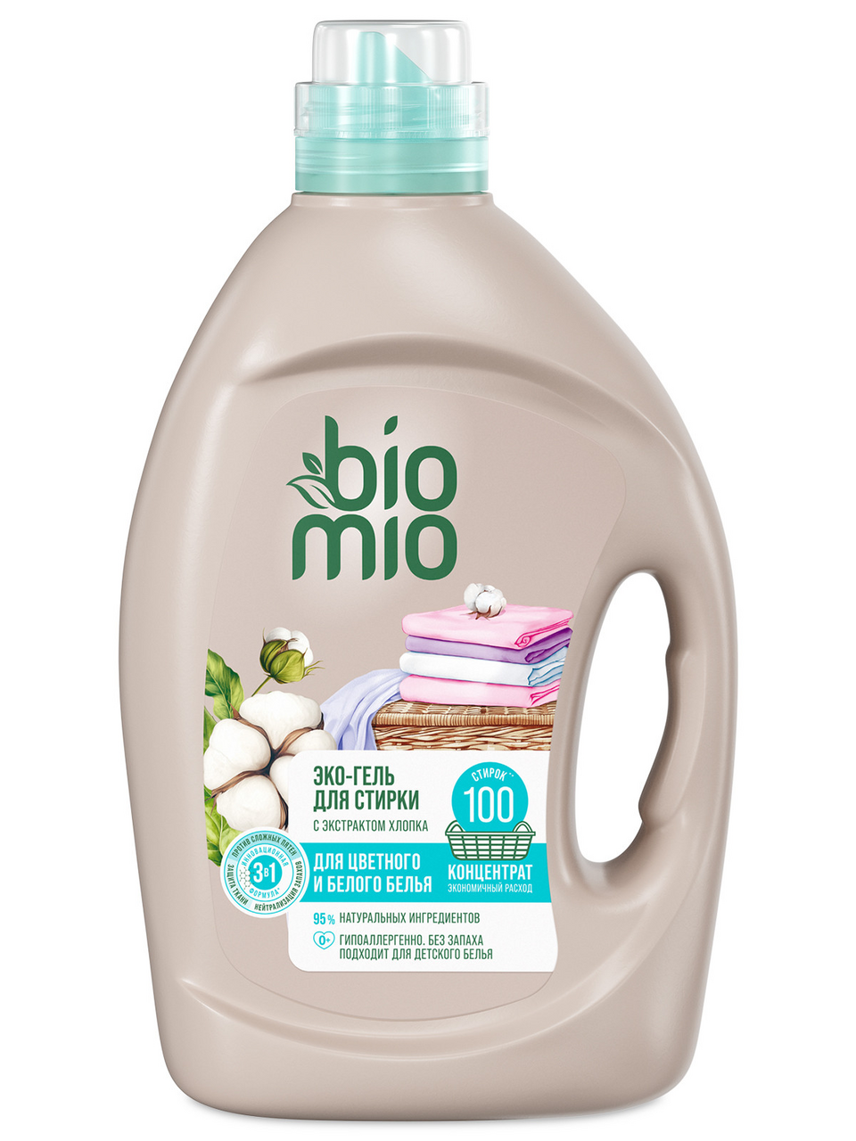 Изображение товара Эко-гель для стирки BioMio экстракт хлопка, 3л