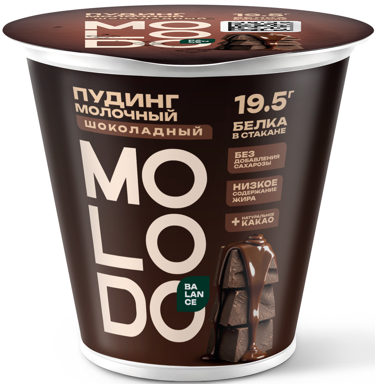 Пудинг Molodo Balance белок и шоколад 1.5%, 195г