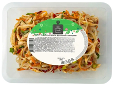 Салат Fresh Secret куриное филе, фунчоза и овощи, 200г