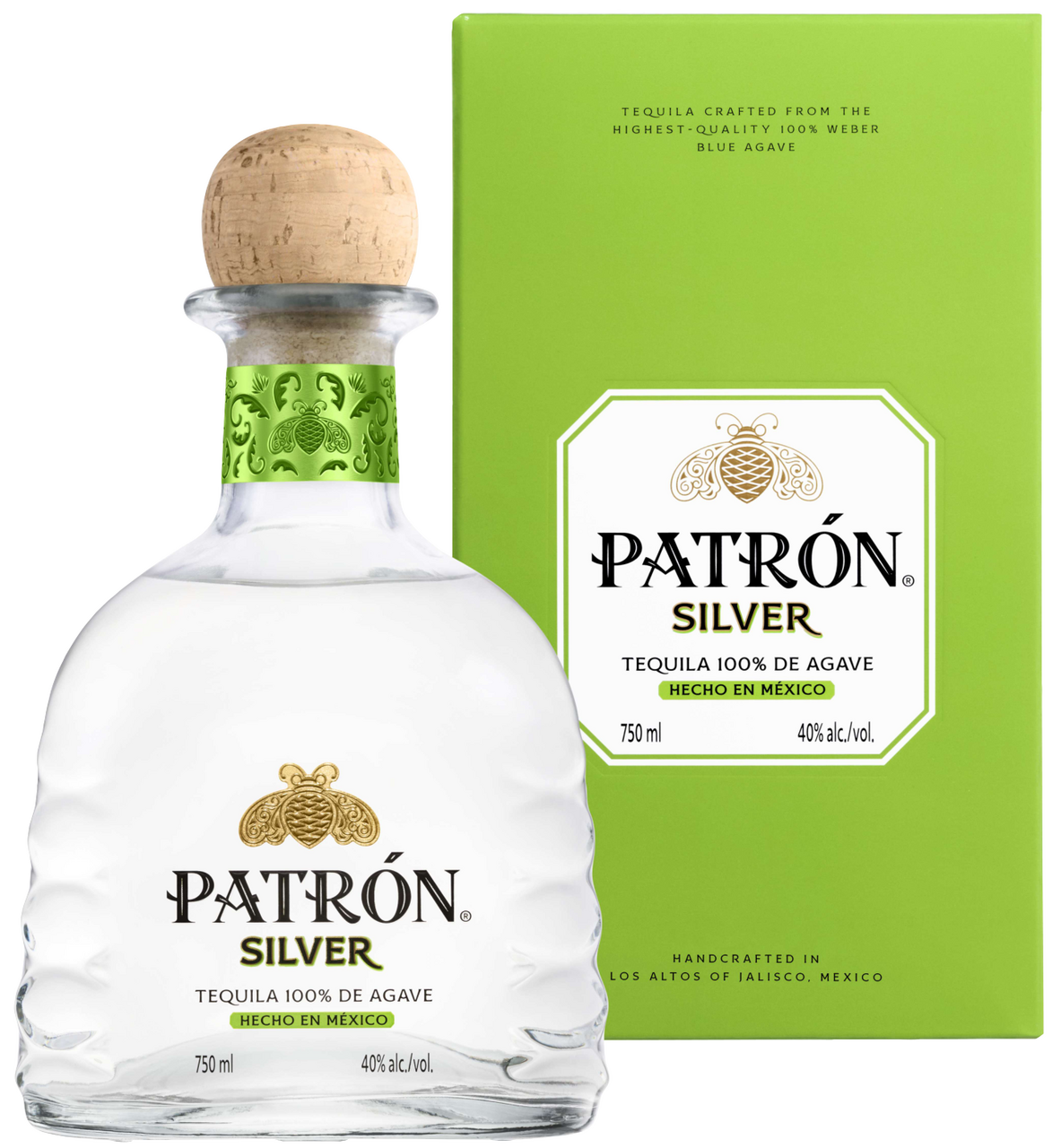 Спиртной напиток Patron Silver текила в подарочной упаковке, 0.75л