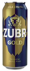 Пиво Zubr Gold фильтрованное светлое, 0.5л