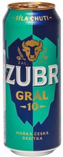 Пиво Zubr Gral фильтрованное светлое, 0.5л