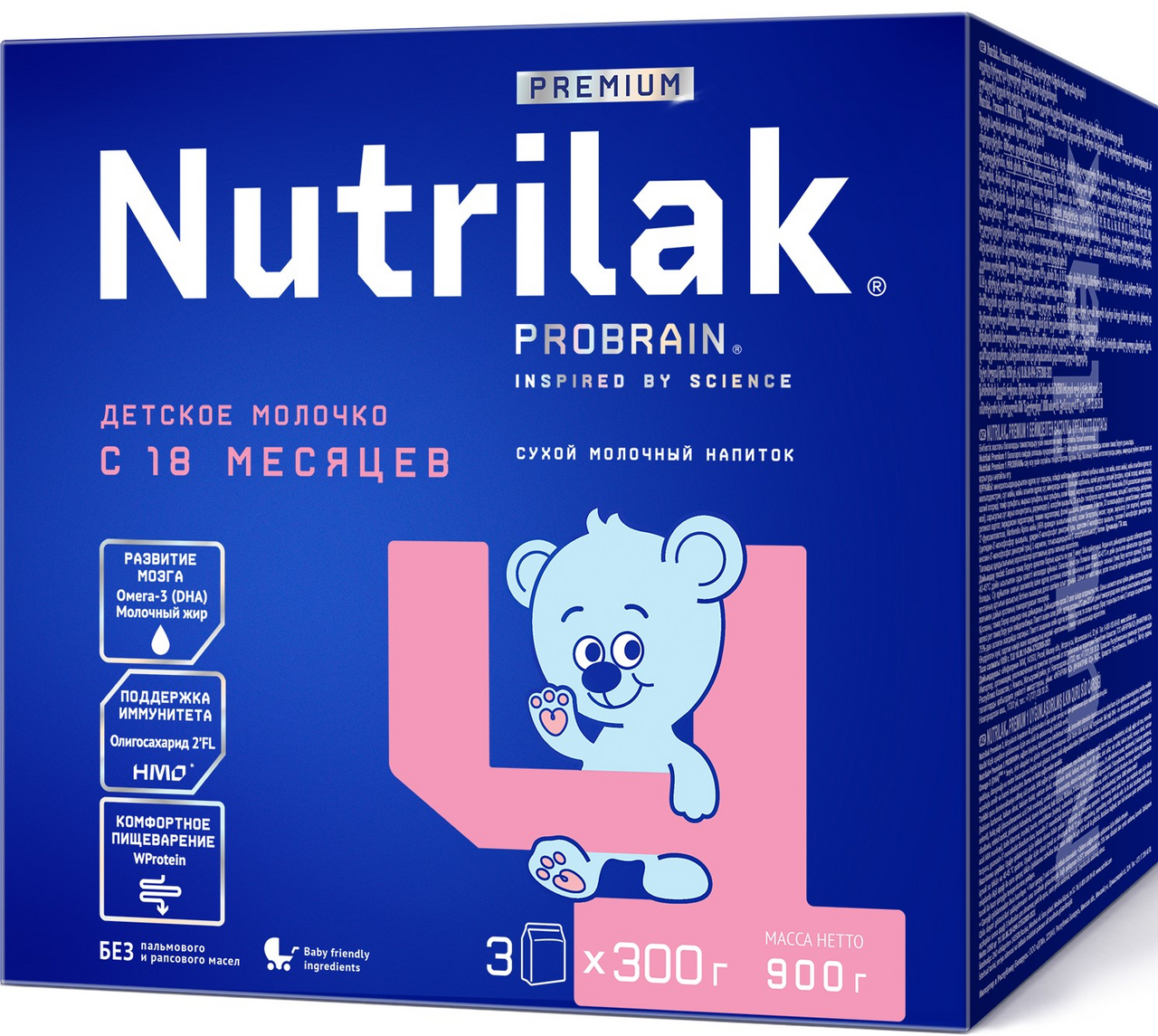 Смесь детская молочная Nutrilak Premium 4 18-24 месяцев, 900г