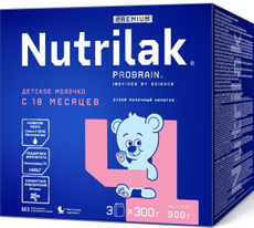 Смесь детская молочная Nutrilak Premium 4 18-24 месяцев, 900г