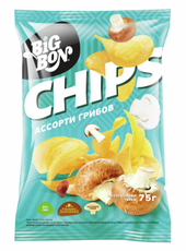 Чипсы Big Bon ассорти грибов, 75г